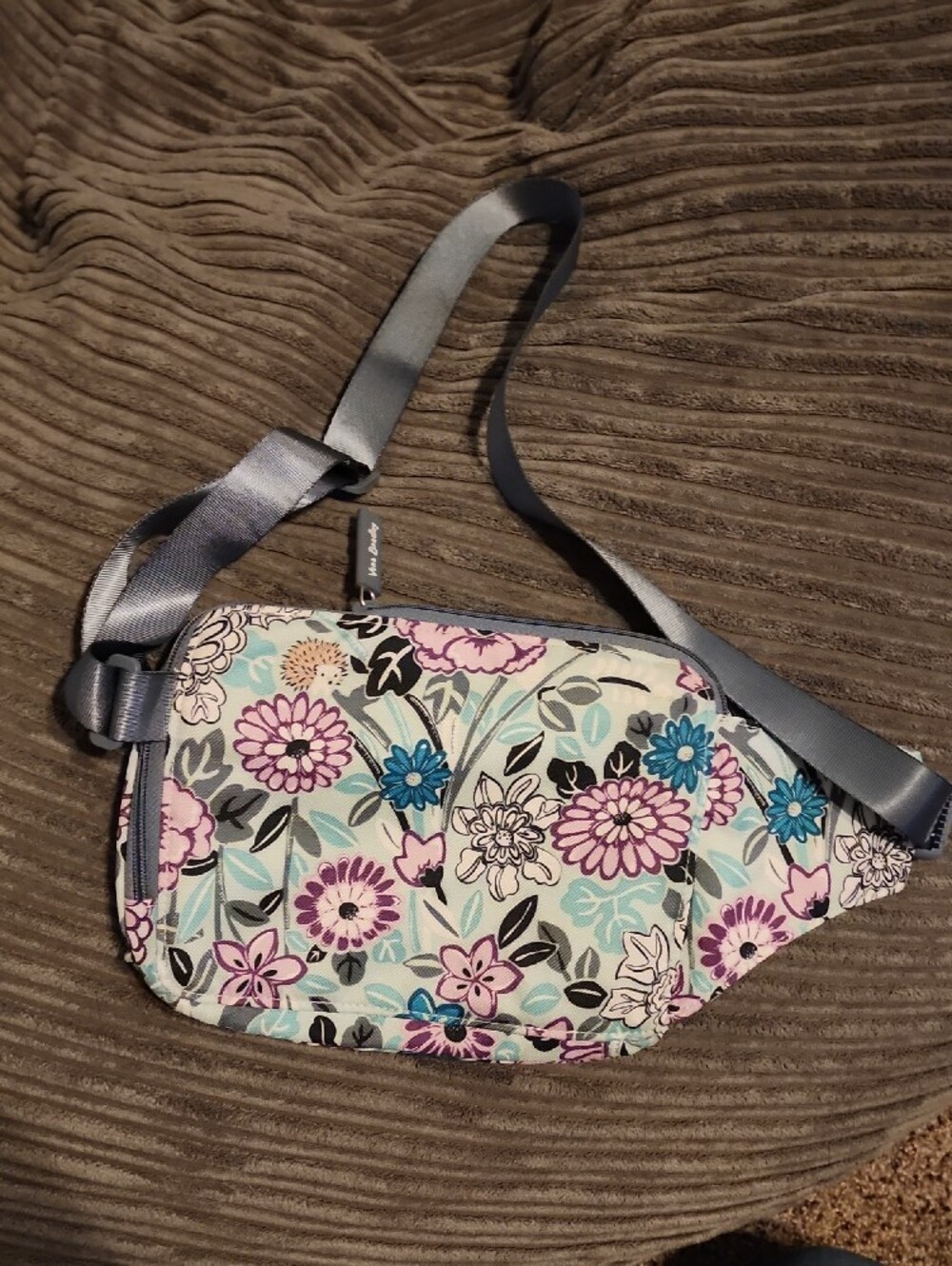 Vera Bradley Floral Crossbody Hip Pack - Pink, Blue & Gray - Picture 2 of 3
